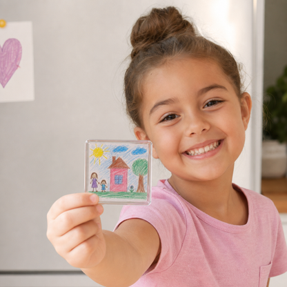 Clear Acrylic Magnetic Photo Frames with Adhesive Backing