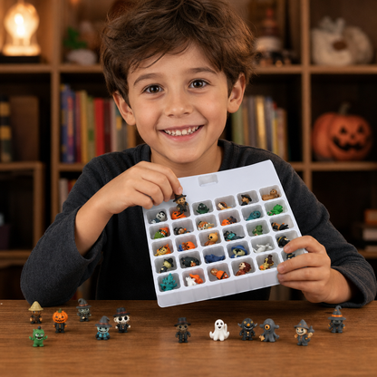 Halloween Countdown Calendar with Surprise Horror Mini Figures & Charms