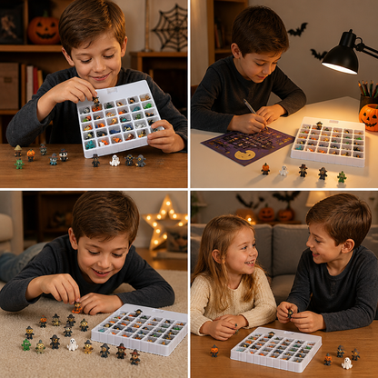Halloween Countdown Calendar with Surprise Horror Mini Figures & Charms
