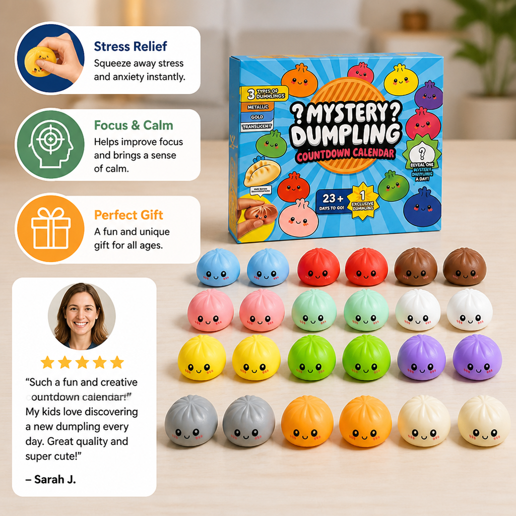 Dumpling Squishy Advent Calendar with Mystery Fidget Surprises
