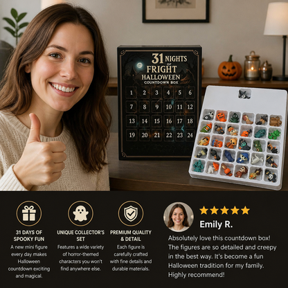 Halloween Countdown Calendar with Surprise Horror Mini Figures & Charms