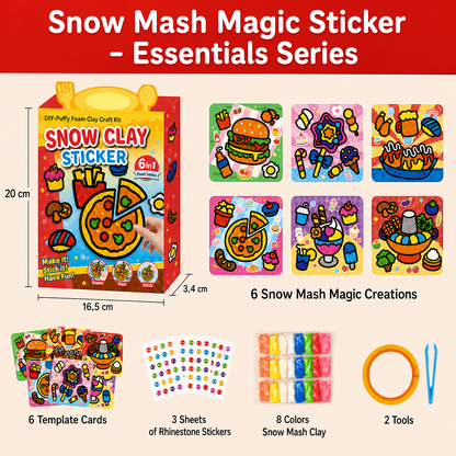 DIY Clay Sticker Art & Craft Kit for Kids