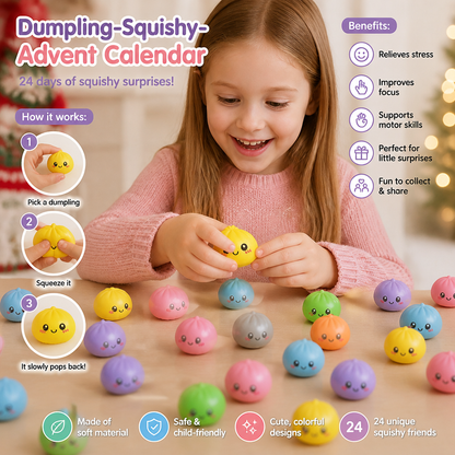 Dumpling Squishy Advent Calendar with Mystery Fidget Surprises