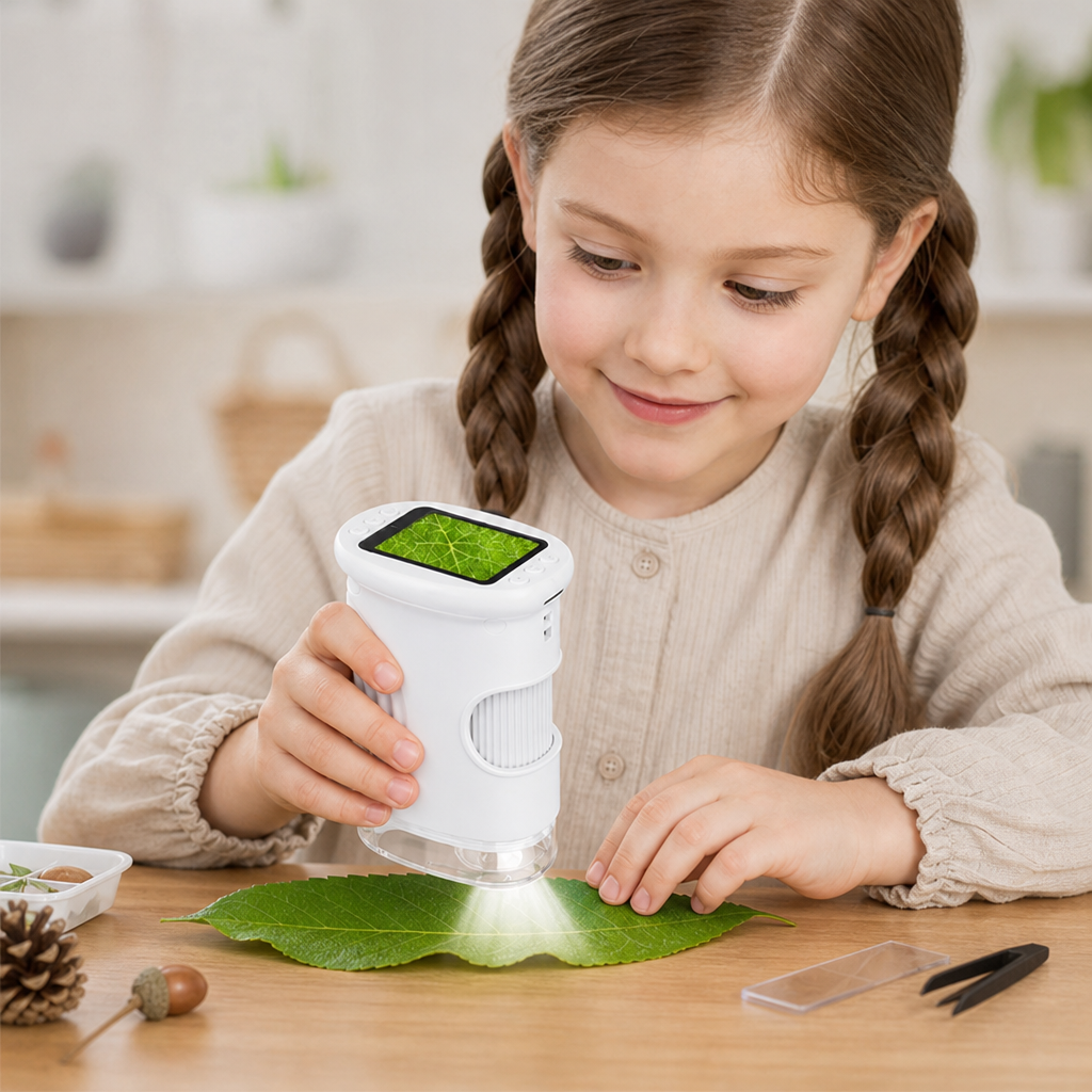 Kids’ 2-in-1 Digital Microscope & Telescope with Photo and Video Camera