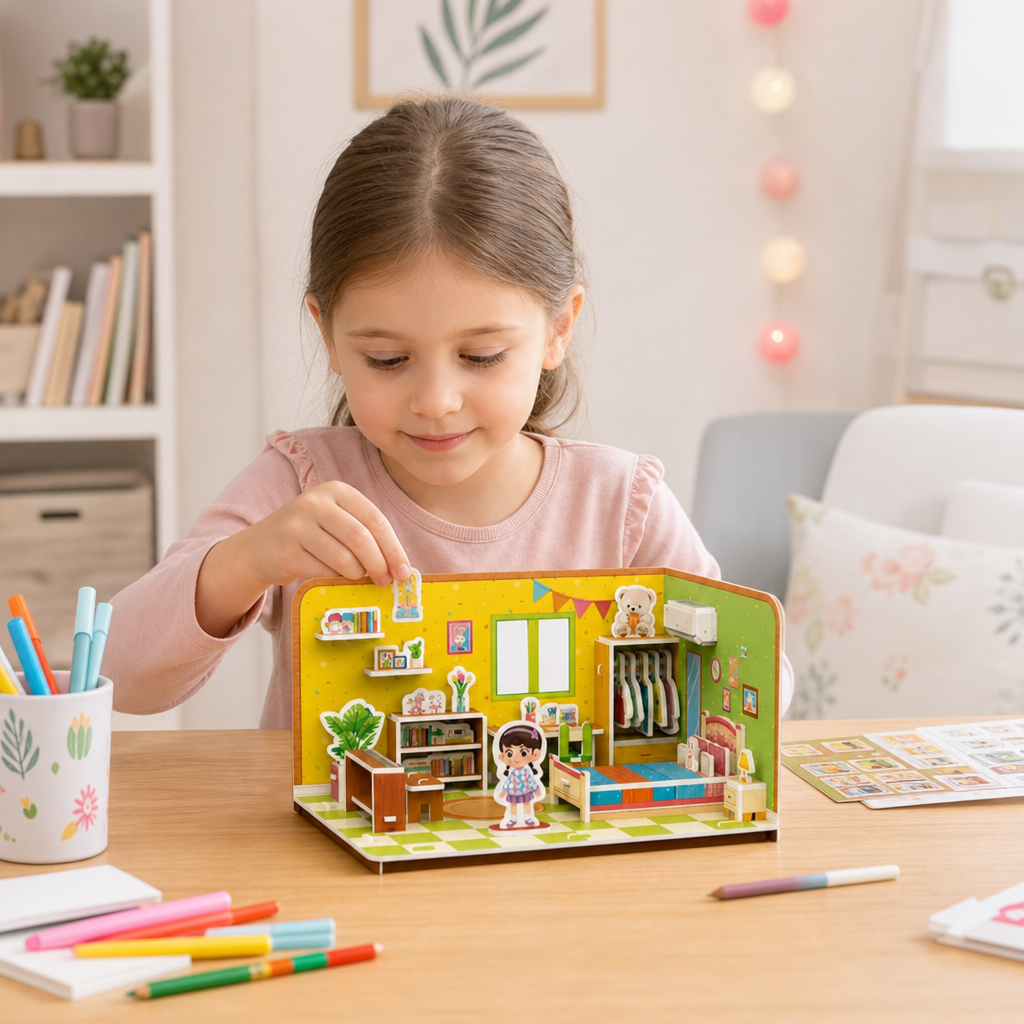 3D DIY Playroom Building Kit – Educational Puzzle & Craft Set