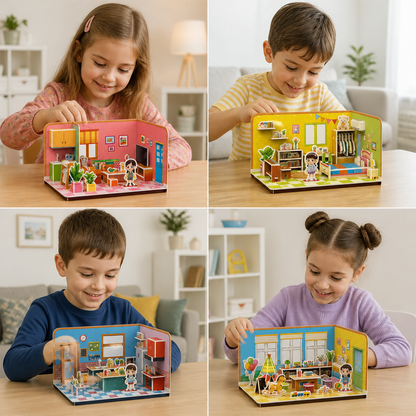 3D DIY Playroom Building Kit – Educational Puzzle & Craft Set