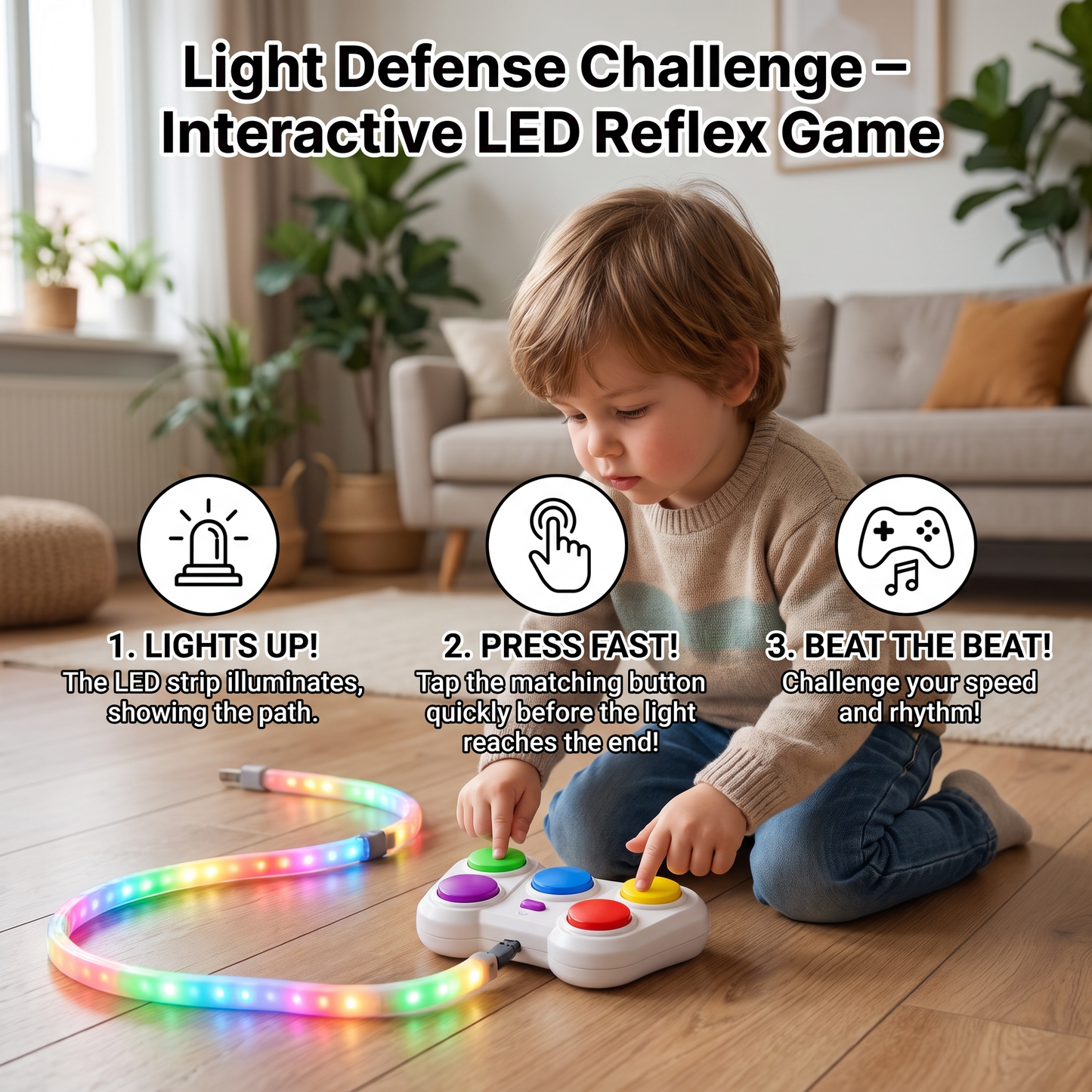 Light Defense Challenge – Interactive LED Reflex Game