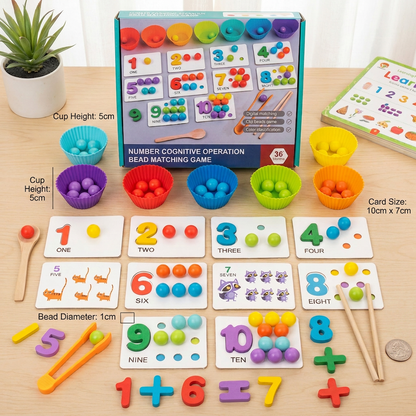 Montessori Ball Number and Colour Sorting Set for Learning to Count