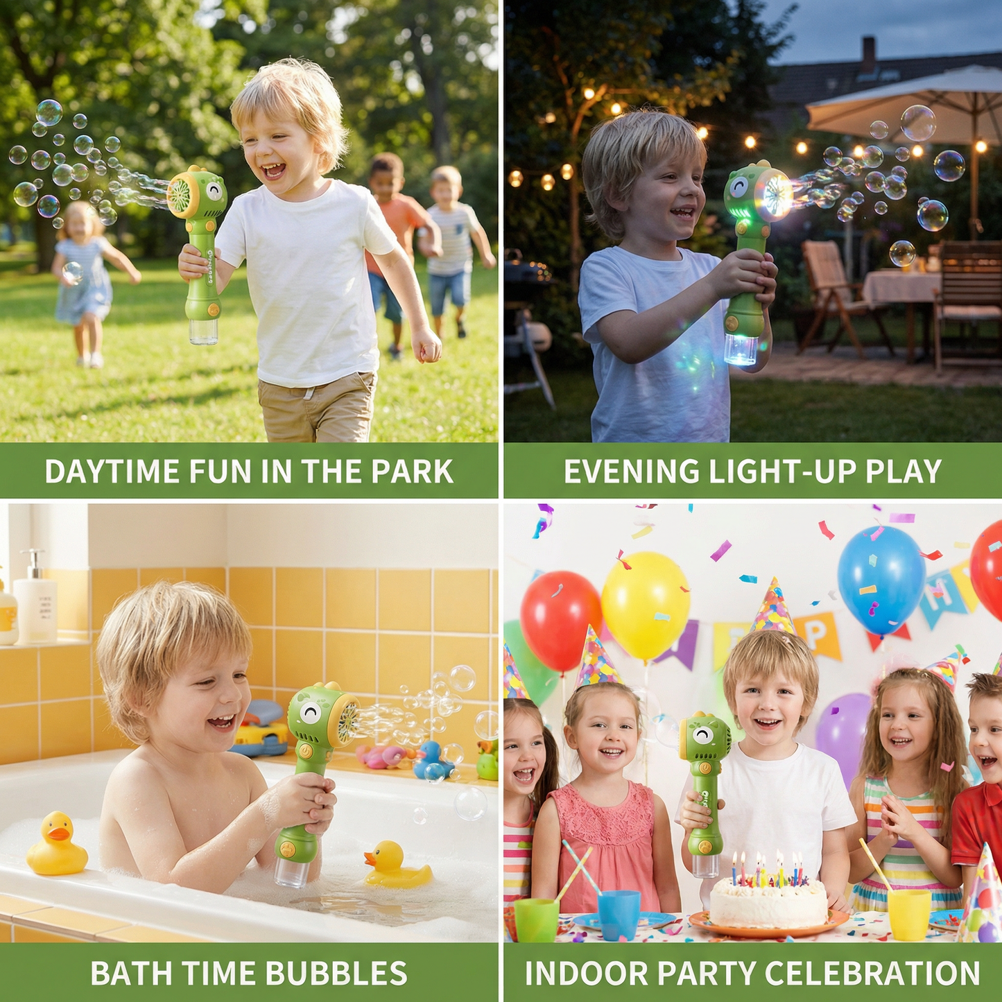 Light-Up Bubble Wand for Kids – Automatic Bubble Maker