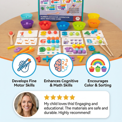 Montessori Ball Number and Colour Sorting Set for Learning to Count