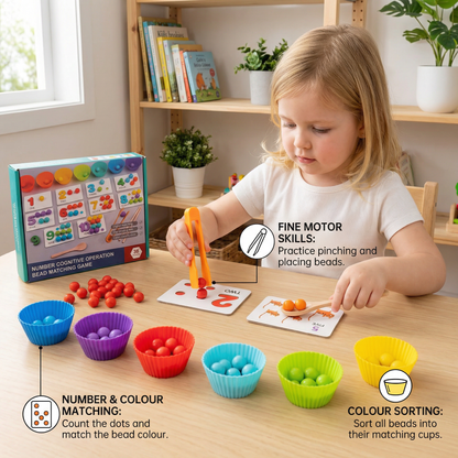 Montessori Ball Number and Colour Sorting Set for Learning to Count