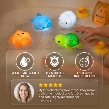 Glowing bath animals