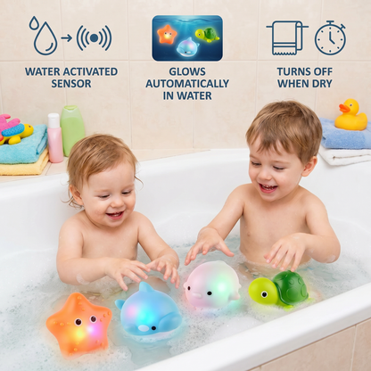 Glowing bath animals