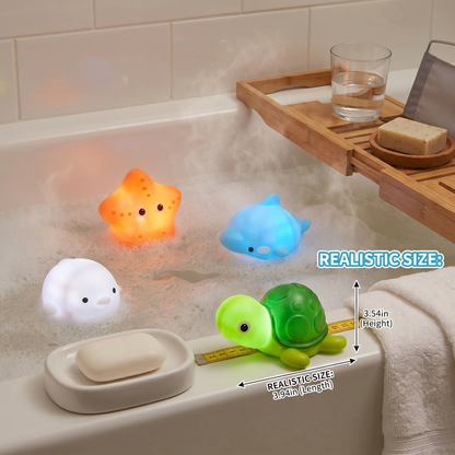 Glowing bath animals