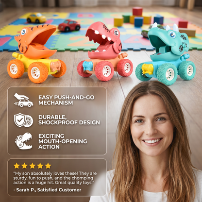 PUSH & DRIVE – DINO MONSTER TRUCKS
