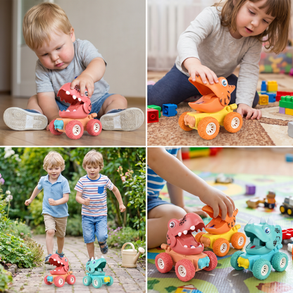 PUSH & DRIVE – DINO MONSTER TRUCKS
