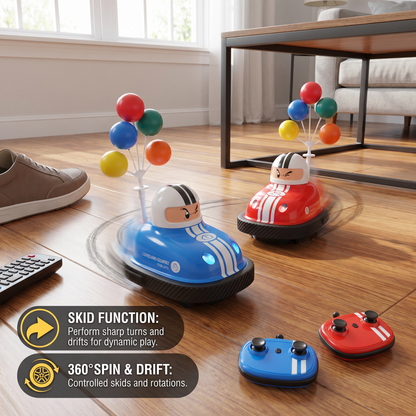 Bumper cars with skid function