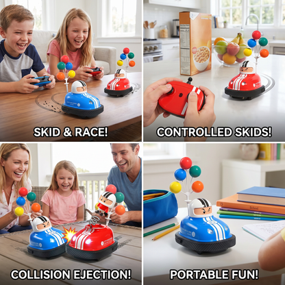 Bumper cars with skid function