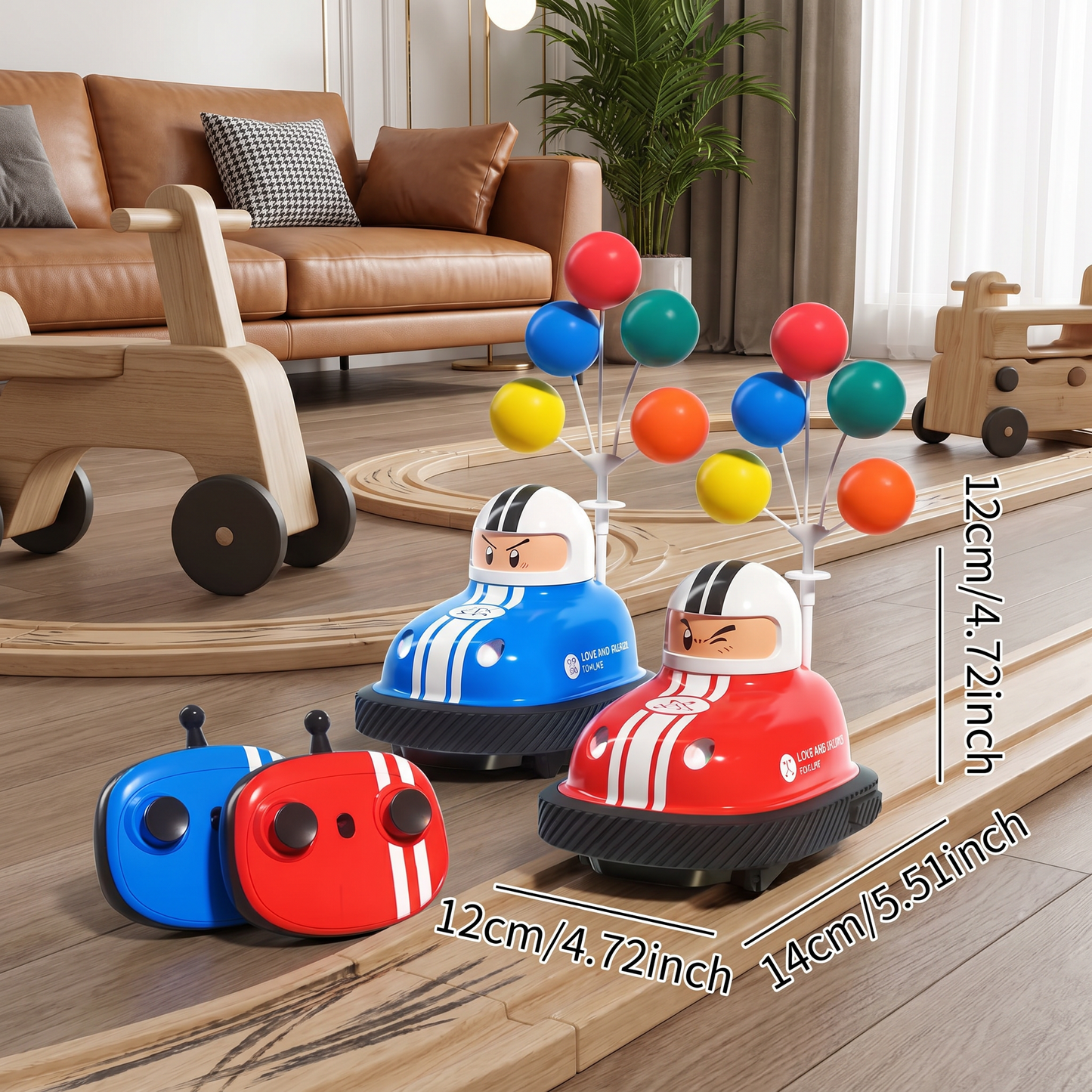 Bumper cars with skid function