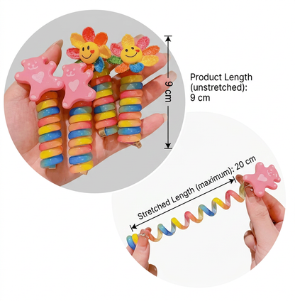 Cute Kids Spiral Hair Tie Set