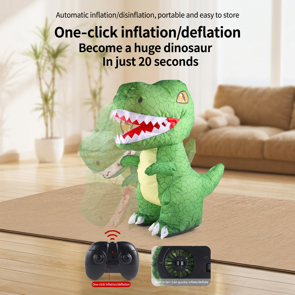 Remote Control Inflatable T-Rex Dinosaur Toy