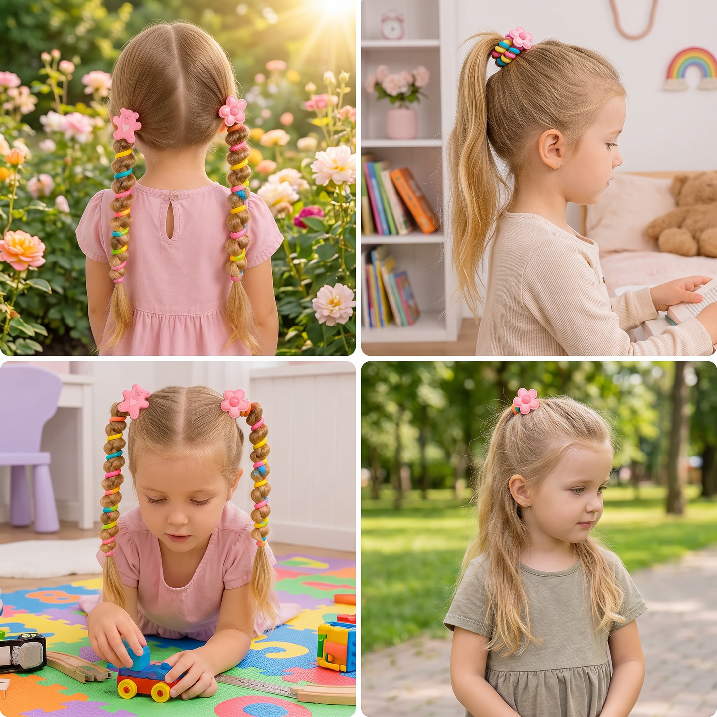 Cute Kids Spiral Hair Tie Set