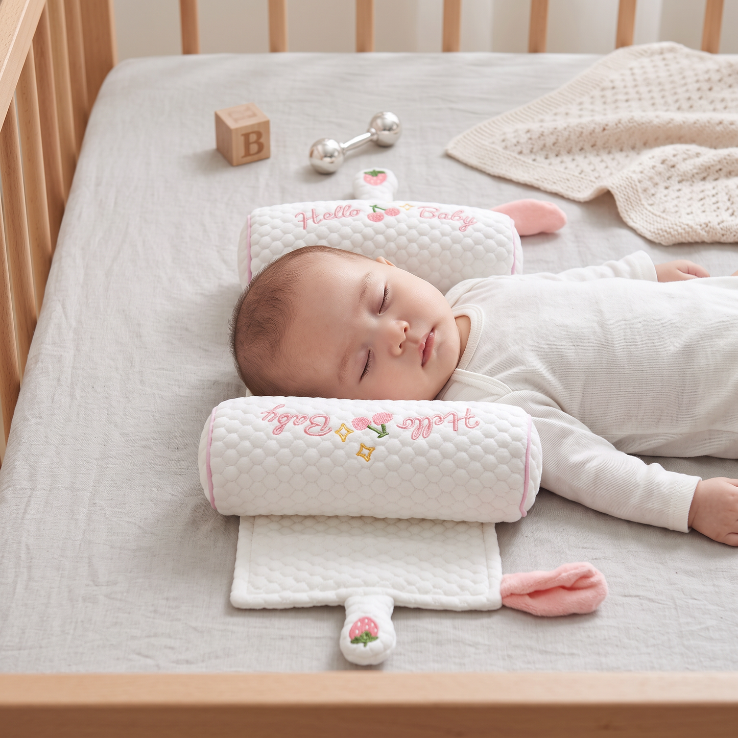 Adjustable Baby Head Shaping Pillow with Millet Filling