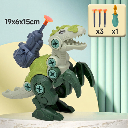 Dinosaur Screw Set with Suction Cup Cannon