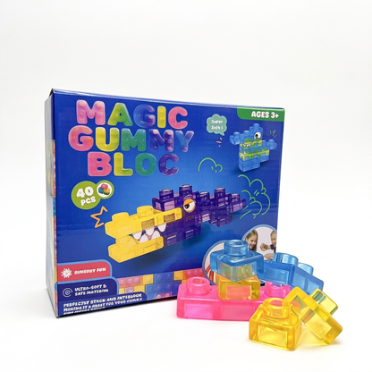 Magical gummy blocks, soft building blocks for children