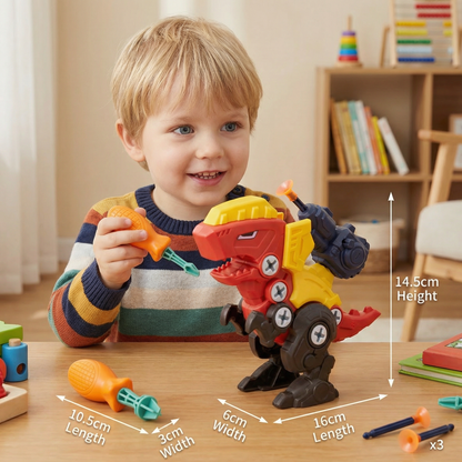 Dinosaur Screw Set with Suction Cup Cannon