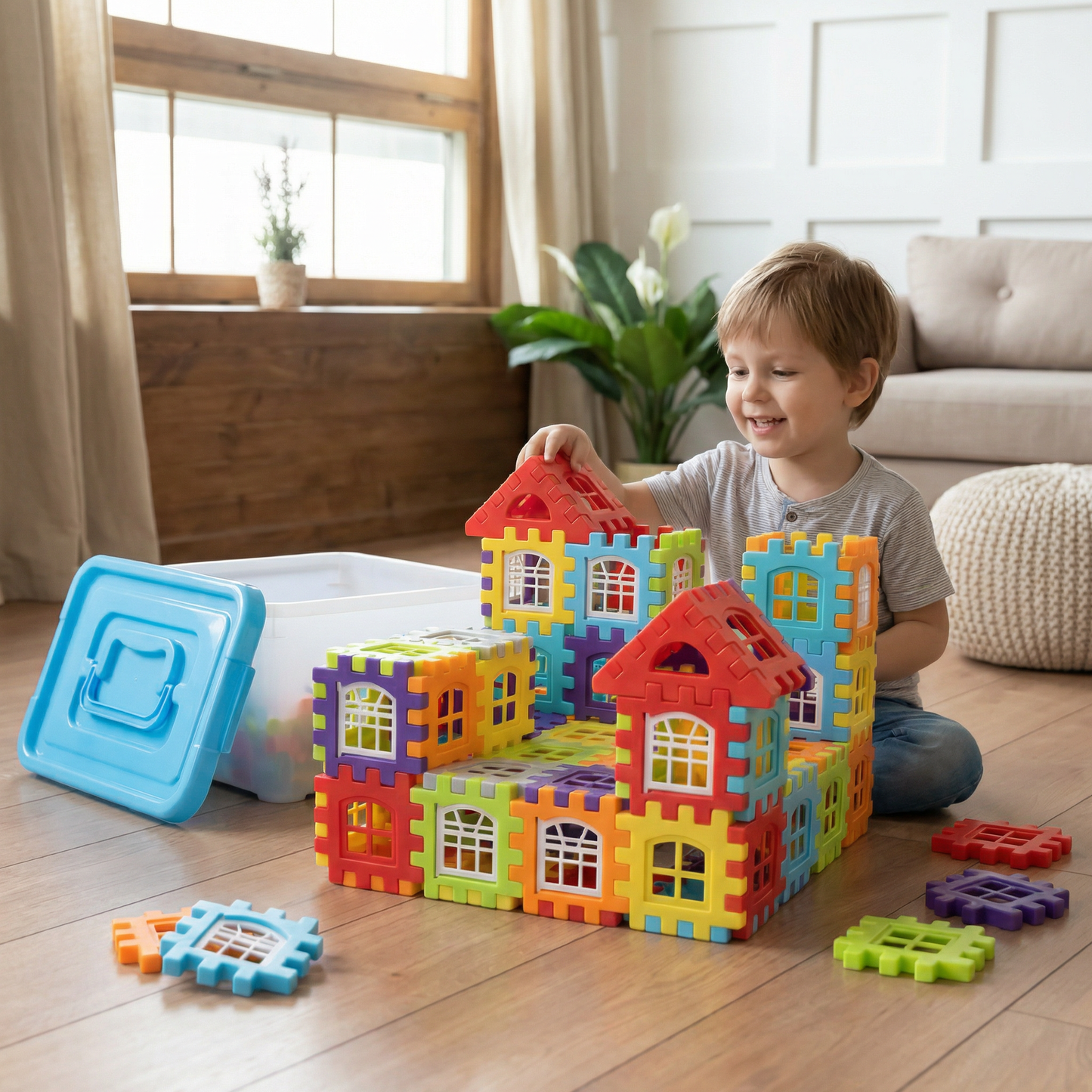Montessori Window Building Blocks for Kids