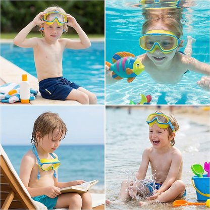 Kids Swimming goggles with large frames and anti-fog system