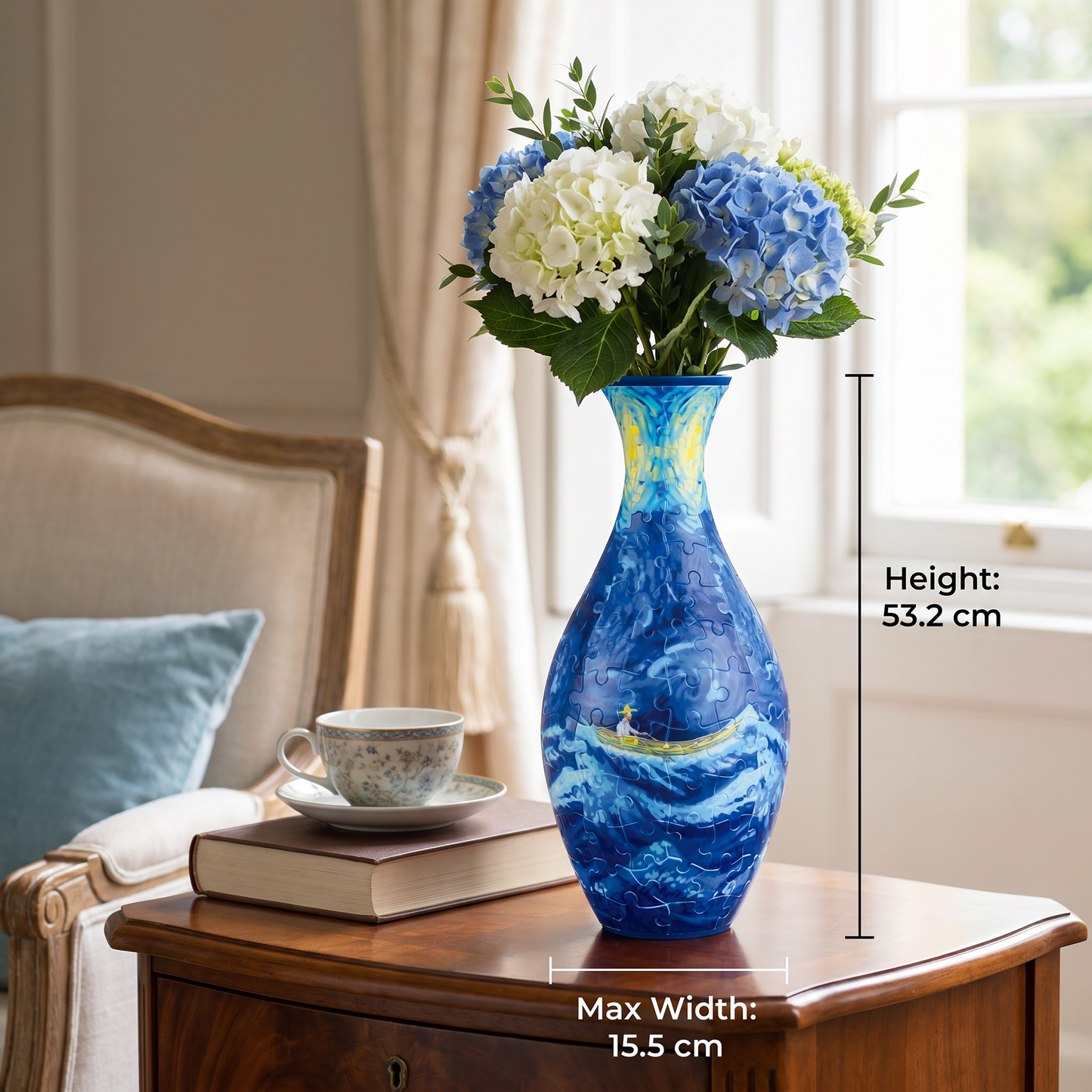 Elegant 3D puzzle vase - Suitable for real flowers