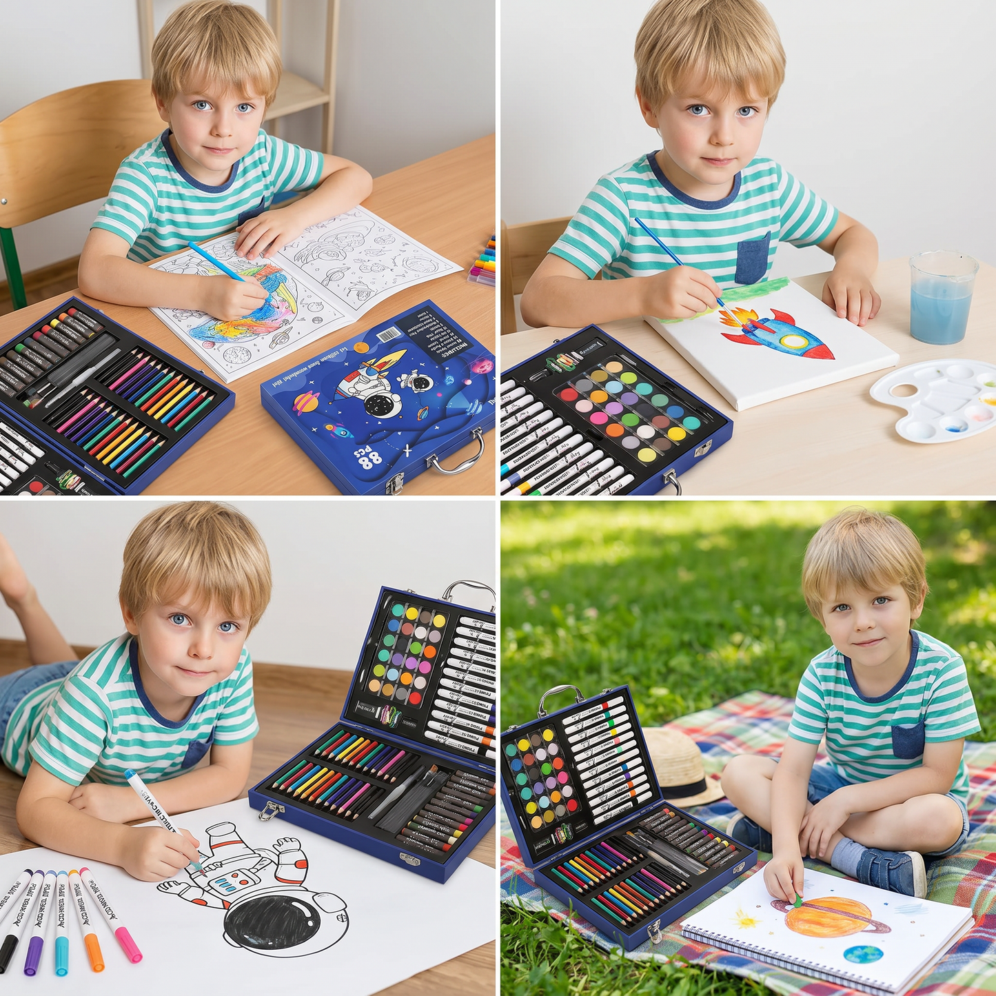 88-Piece Creative Art Case for Little Artists