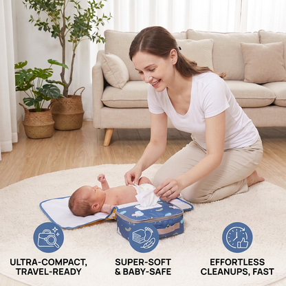 3in1 Stroller Organizer Bag – Waterproof Diaper Caddy with Insulated Pockets