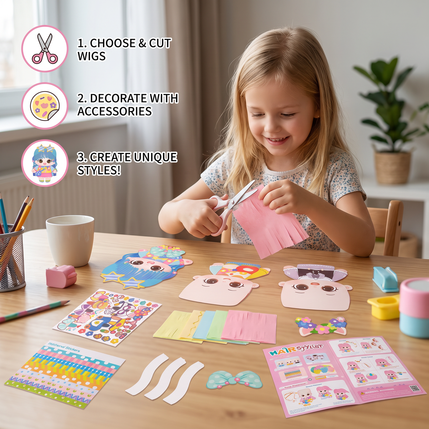 DIY Hair Stylist Craft Kit for Kids