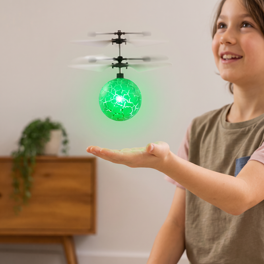 Hand-Controlled Flying LED Ball Drone for Kids