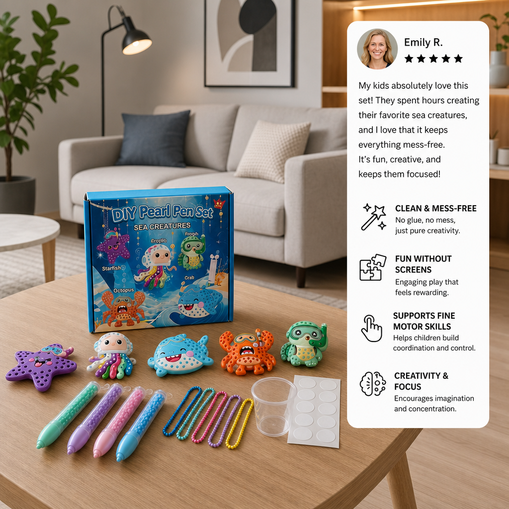 DIY Bead Art Pen Kit – Create & Decorate Animal Designs
