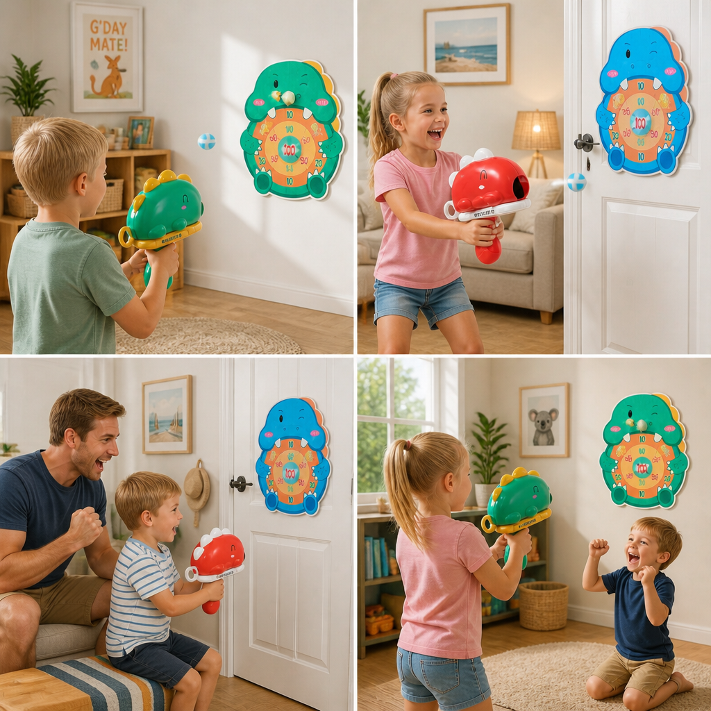 Dinosaur Sticky Ball Shooter – Target Shooting Game for Kids