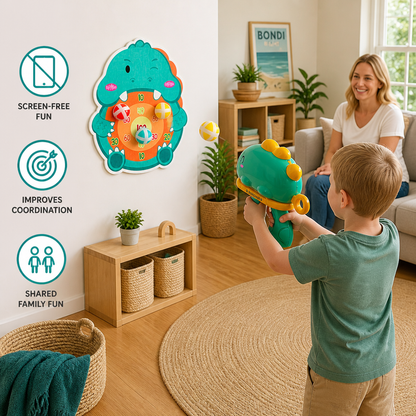 Dinosaur Sticky Ball Shooter – Target Shooting Game for Kids