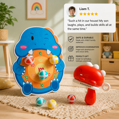 Dinosaur Sticky Ball Shooter – Target Shooting Game for Kids