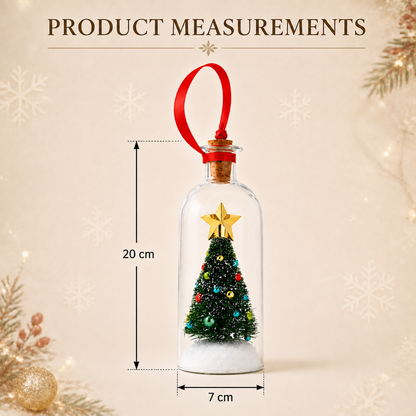 Recordable Christmas Message-in-a-Bottle Ornament with Voice Playback