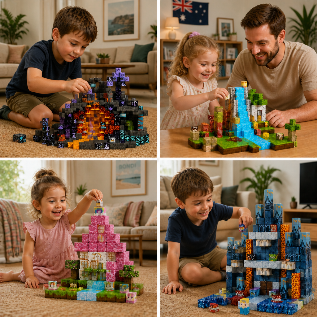 100-Piece Magnetic Building Cube Set – Montessori STEM Construction Toy for Kids