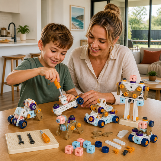 Kids’ DIY Tool Kit with Electric Drill – STEM Building Playset