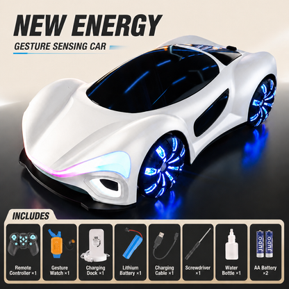 Light-Up RC Drift Car with Spray Effect & Charging Station
