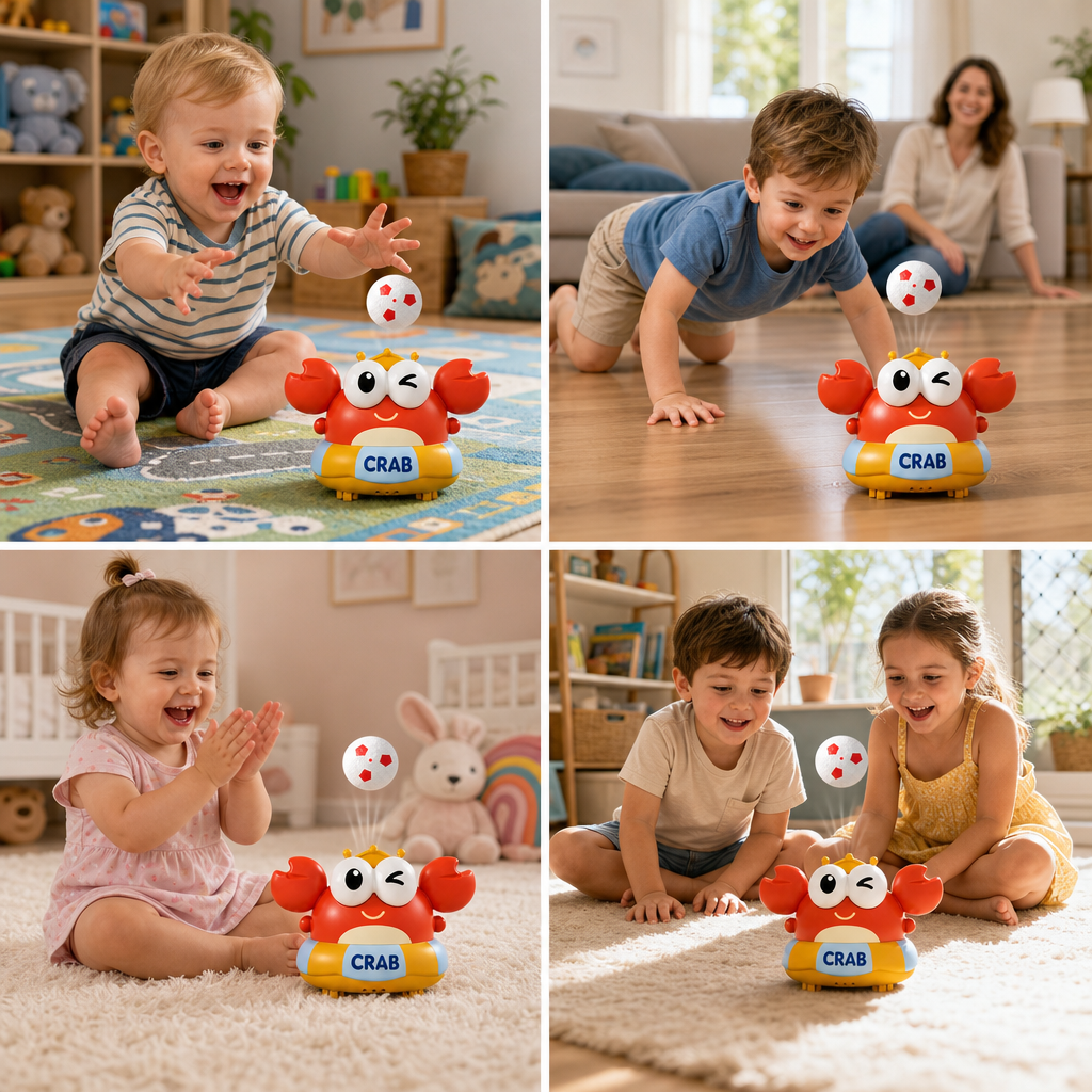Kids’ Electric Crab Floating Ball Toy