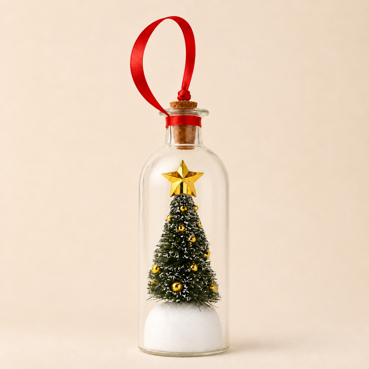 Recordable Christmas Message-in-a-Bottle Ornament with Voice Playback