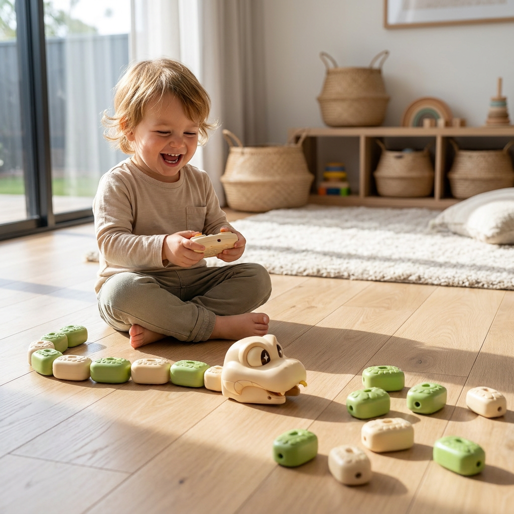 Interactive Growing RC Snake STEM Toy – Eats Blocks & Grows Longer