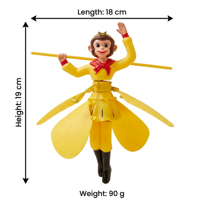 Interactive Flying Monkey Toy with Motion Sensor & LED Lights