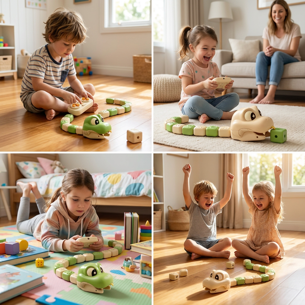 Interactive Growing RC Snake STEM Toy – Eats Blocks & Grows Longer